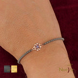 Bracciale Titanio e Oro 9 kt con diam.ti neri e Zaffiri * Luce Preziosa* - NUEVE GIOIELLI