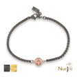 Bracciale Titanio e Oro 9 kt * Fortuna "Coccinella" * - NUEVE GIOIELLI