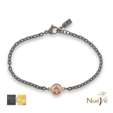 Bracciale Titanio e Oro 9 kt * Fortuna "Coccinella" * - NUEVE GIOIELLI